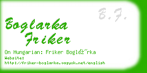 boglarka friker business card